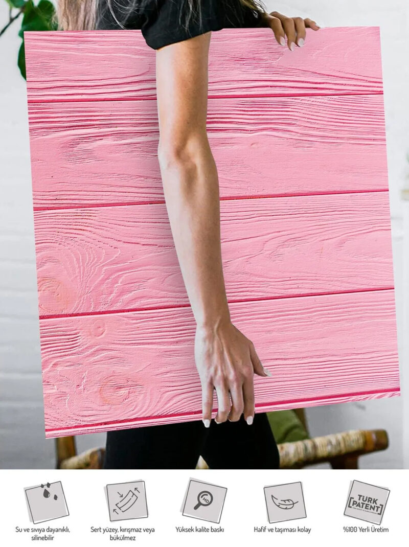 Pembe Ahşap Fotoğraf Zeminleri